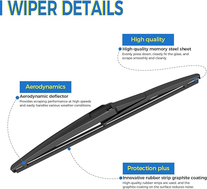 Gavimnal® 10" Rear Windshield Wiper Blade Replacement for Toyota Rav4 2013 2014 2015 2016 2017 2018,Premium All-Season Rear Wiper Blades For My Car