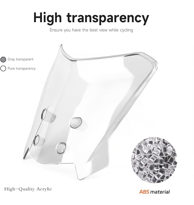 Windshield for Motorcycle All EXC XC XCW 125-500 2014-2024 All Husqvarna 701 SM/ENDURO 2016-2024 Wind Shields Windscreen Wind Deflector (Transparent)