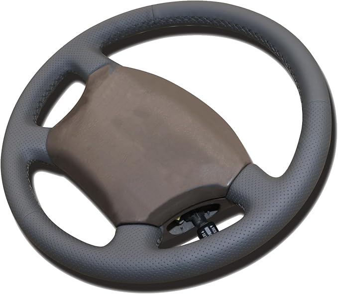 Loncky Leather Steering Wheel Cover for Toyota 4Runner 2003-2009 / Tacoma 2005-2011 /Tundra 2003-2006 /Sienna 2004-2010/Highlander 2004-2007 /Sequoia 2003-2007 /Camry 2005 2006 /Land Cruiser 2003-2007