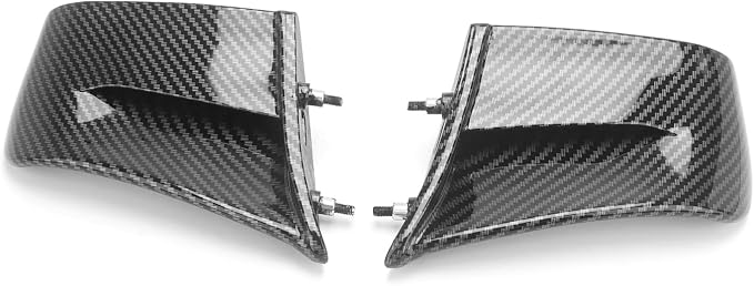 for Panigale Accessories Motorcycle Fairing Wind Fin Air Deflector Black Side Spoiler Wing for Ducati Panigale V4 V4S 2022-2024, Motorcycle Body Work Fairing Kits (Carbon Fiber Look)