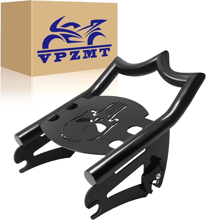 2009-2025 2026 Crown Rear Detachable Luggage Rack for Harley Touring Street Glide, Road King, Road Glide, Electra Glide, Black