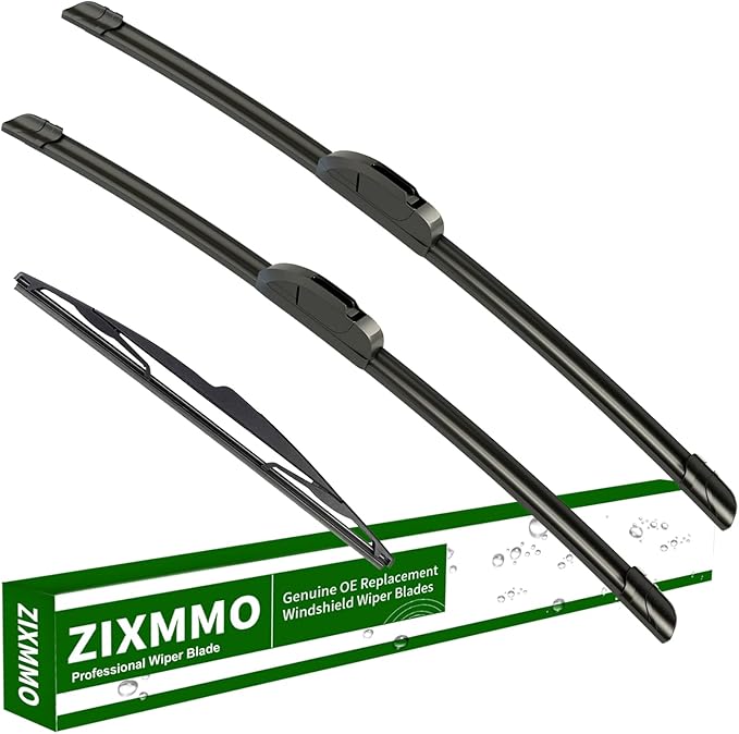 21"+19" windshield wiper blades with 14" Rear Wiper Blades Set Replacement for Mazda 3 2004 2005 2006 2007 2008 2009 -Original Factory Quality，Easy DIY Install (Set of 3)