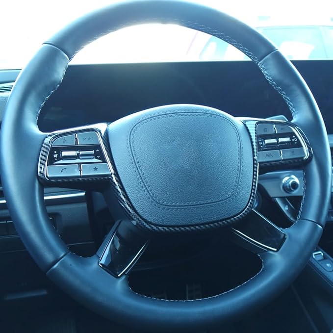 YOUTOOCAR Carbon Fiber Style Steering Wheel Cover Trim Compatible with 2020-2024 Kia Telluride 2019-2020 Kia Sorento 2021-2024 Kia Barui Accessories