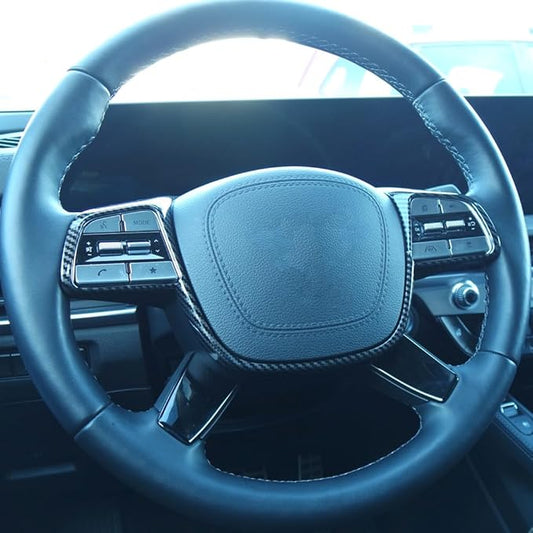 YOUTOOCAR Carbon Fiber Style Steering Wheel Cover Trim Compatible with 2020-2024 Kia Telluride 2019-2020 Kia Sorento 2021-2024 Kia Barui Accessories