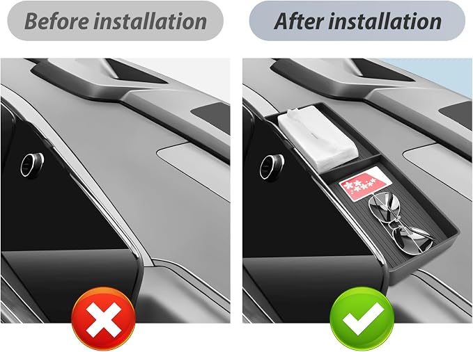 SKTU 2025 2026 Chevy Tahoe Dashboard Organizer for 2025 2026 Tahoe/Suburban Behind Screen Organizer 2025 2026 Suburban Dashboard Storage Box 2025 2026 Chevy Tahoe Accessories Dashboard Tray