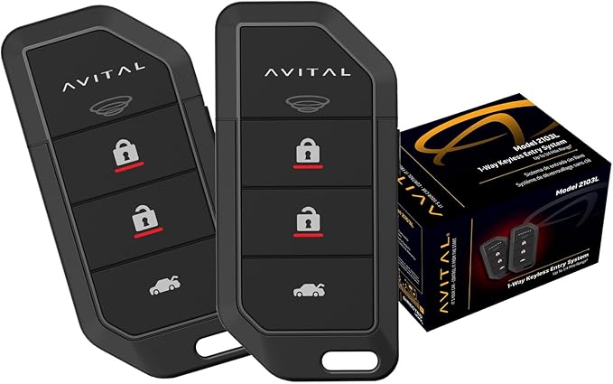 Avital 2103L Automotive Keyless Entry System with Two 4-Button Remotes