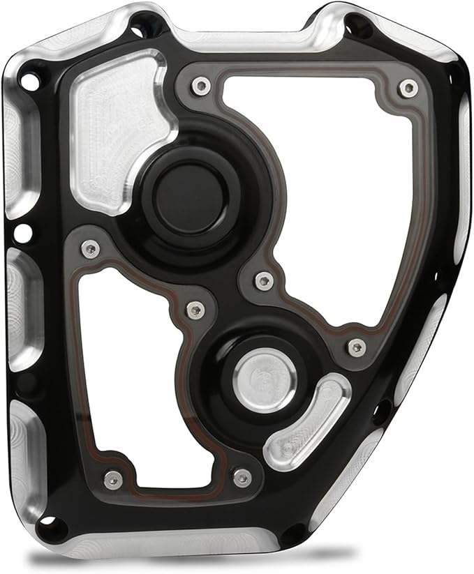 See Through Clarity Cam Cover for Harley 2001-2017 Twin Cam Dyna Softail Touring Models Motorcycle CNC Machined cam Cover (Contrast Cut)