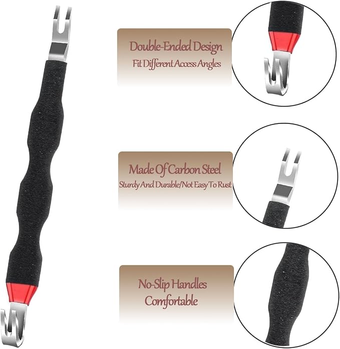 4 Pieces Electrical Disconnect Pliers for Cars, Automotive Electrical Plug Connector Disconnect Tool and Connector Separator and Hose Clamp Pliers