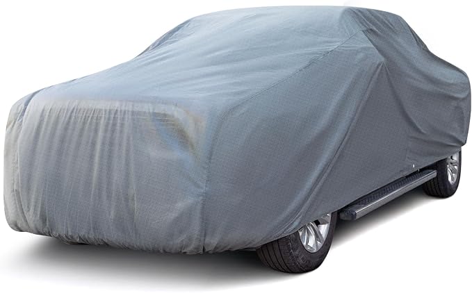 Season Guard Truck Cover Dirtproof, Waterproof, Breathable, Snow Dustproof, Indoor and Limited Outdoor Car Covers Fits Truck up to 250", Gray