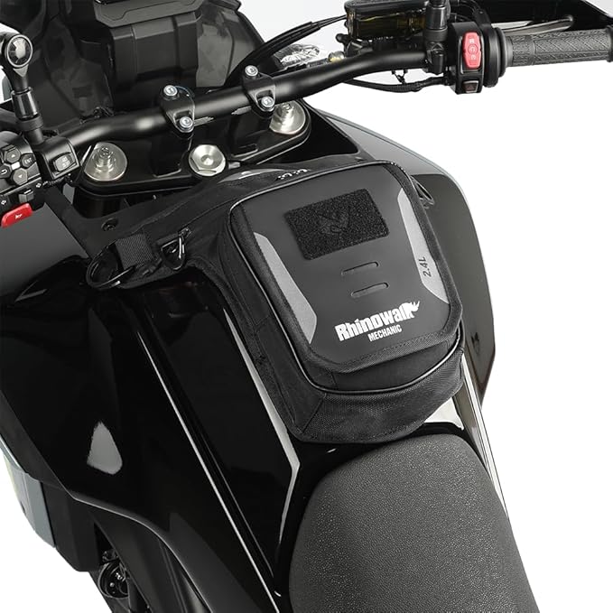 Rhinowalk Motorcycle Fuel Tank Bag,Magnetic and Strap on,Motorbike Tank Bag with Mobile Phone Pocket, Thigh bag,Leg Waist Chest Pouch,2.4L Backpack Motor Cycle Accessories