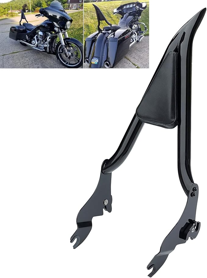 Detachable Rear Passenger 26" Sissy Bar Backrest with Pad Fit for Harley Touring Road King Road Glide Street Glide 2009-up