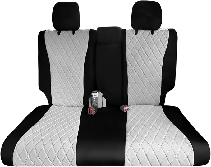 FH Group Custom Fit Car Seat Covers Specifically Made for 2016–2022 Honda Pilot, 3rd Row Set Gray Ultraflex Neoprene, Waterproof Car Seat Cover, Honda Accessories