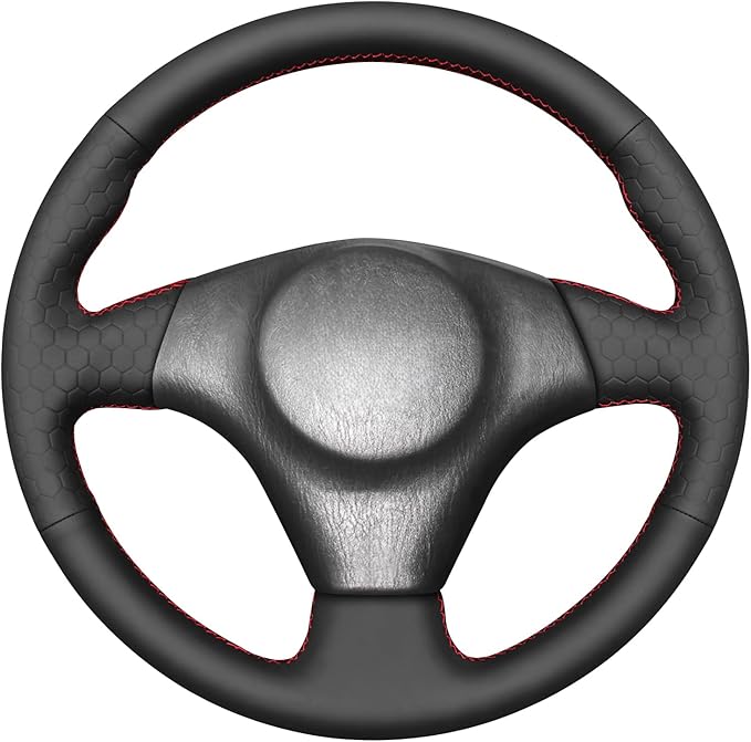 MEWANT Hand Stitch Steering Wheel Cover for Toyota RAV4 1998-2003 / Celica 1999-2006 / Corolla 2003-2008 / Matrix 2002-2008 / MR2 1999-2007 / Supra/Caldina, Custom Fit DIY Wrap Interior Accessories