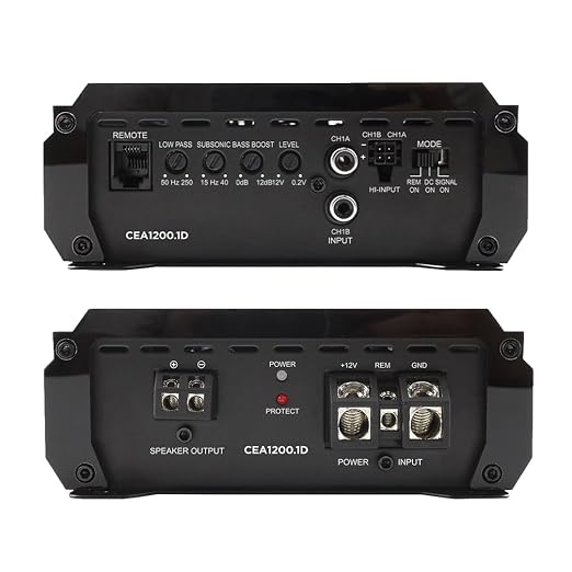 Orion CEA1200.1D Class-D Monoblock Subwoofer Amplifier + COKIT4 4 Gauge Amp Wiring Kit Combo, 4800W Max, 1200W RMS Car Audio Amp Install Bundle