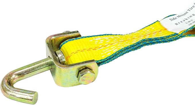 Mytee Products (4 Pack) 2" x10' Lasso Ratchet Strap with J Finger Hook Wheel Net Auto Tow Towing Car Hauler Tie Down