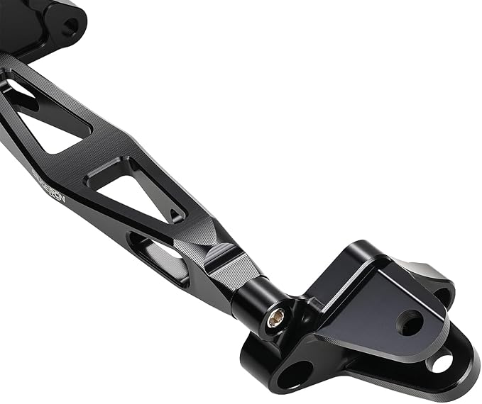 Foot Peg Bracket with Support Brace for Surron Ultra Bee,CNC 6061 Aluminum Foot Rest Pedal & Support Rod for Sur Ron Ultra Bee/Surron Ultrabee Black