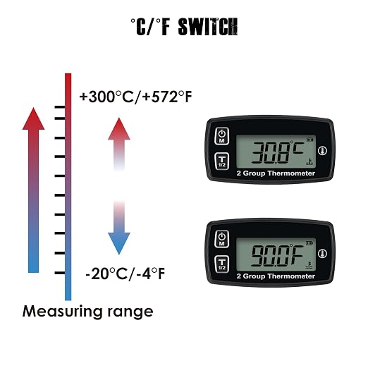 LCD Display Digital Engine Temperature Gauge Thermometer Waterproof Thermometer is Designed to Measure Engine Temperatures Such as Ships,Lawn Mowers,Snowblowers,Chainsaws,etc