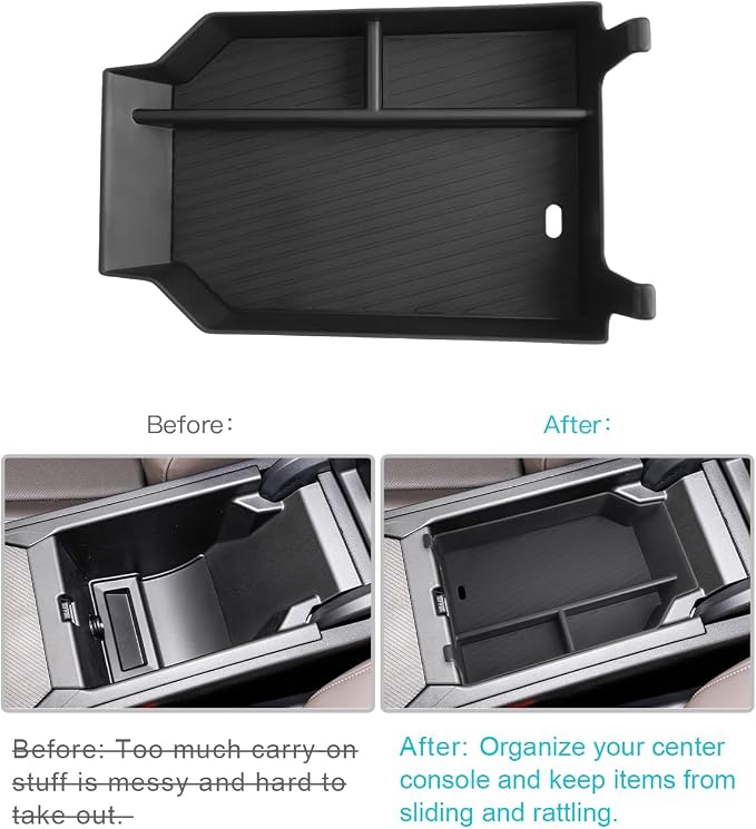 CDEFG for 2025 2026 BMW X3 Center Console Organizer for 2025 2026 BMW X3 G45 (30 xDrive/M50 xDrive) Accessories Middle Console Organizer Armrest Storage Box