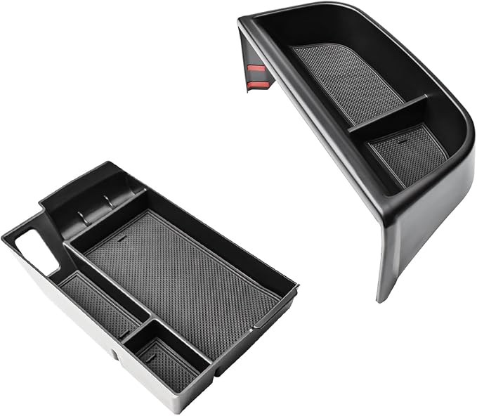 Center Console Organizer Compatible with 2021 2022 2023 2024 Toyota Sienna Accessories, Custom-fit ABS Dashboard Organizer & Armrest Storage Box Insert Compartment Sunglasses Holder