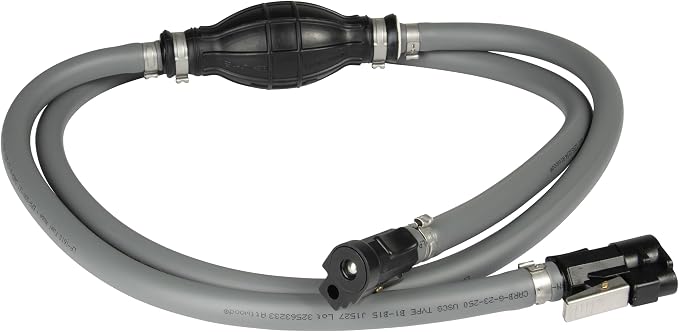 Attwood 93806MLP7 Mercury Marine Fuel Line Kit, EPA Compliant, Primer Bulb Included, 3/8" x 6 ft Long, Black
