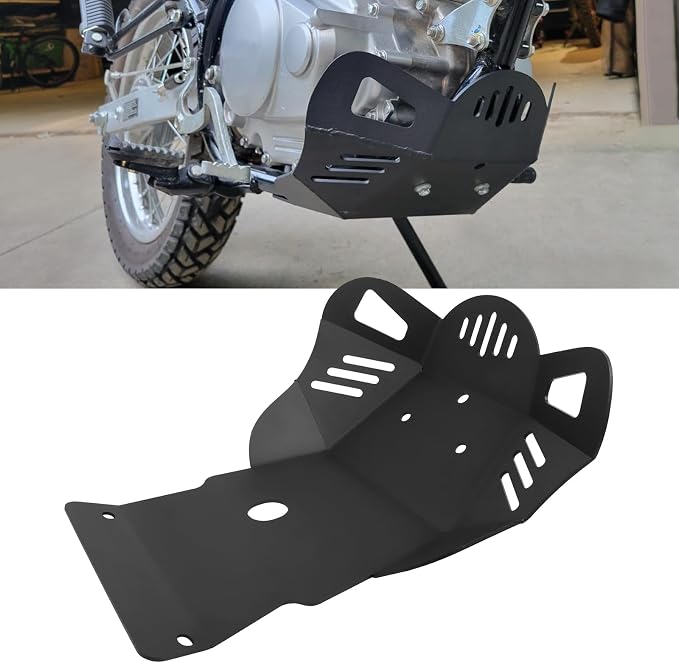 Motorcycle Skid Plate Replacement for Honda XR150L XR150 L 2017-2025 Under Engine Protection Aluminum Bash Plate(Black)