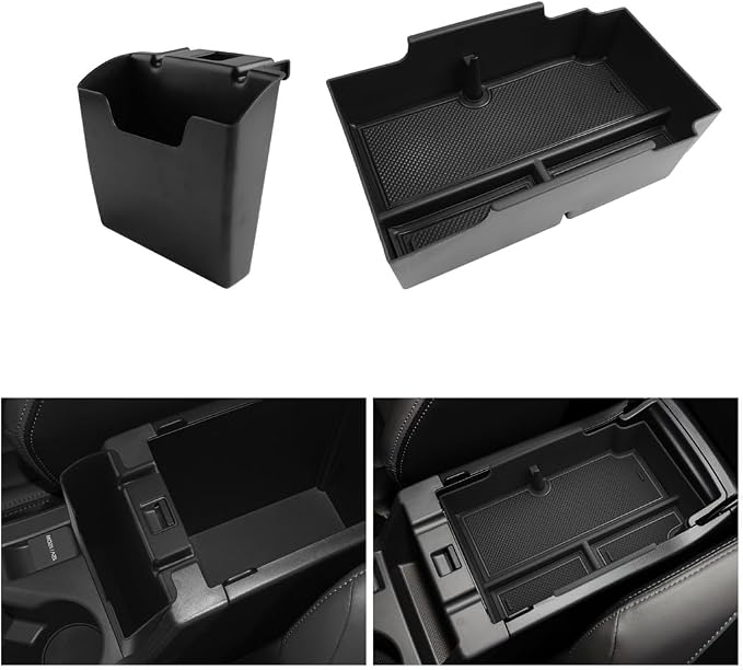 LUWU 2025 2026 Impreza Accessories Compatible with 2024 2025 2026 Subaru Crosstrek & Impreza Center Console Hanging Box, Armrest Storage Box Tray Organizer Insert Tray Black 2-Pack