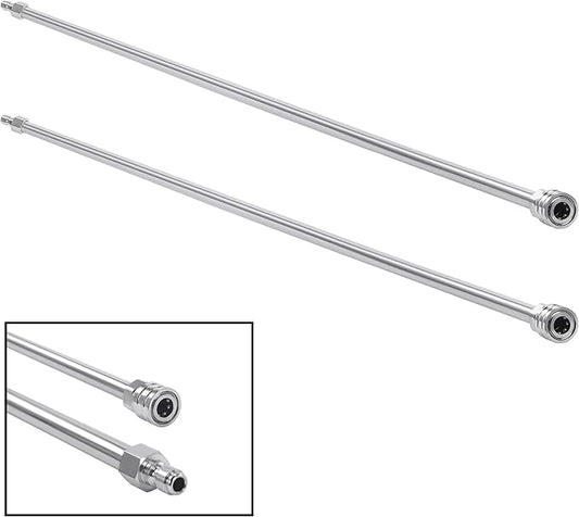 PWACCS 120 Inch Pressure Washer Wand – Power Washer Extension Wand Replacement – Universal Spray Lance for Pressure Washers – 1/4" Quick Connect Fittings – Stainless Steel – 2 Pack – 60 Inch Each