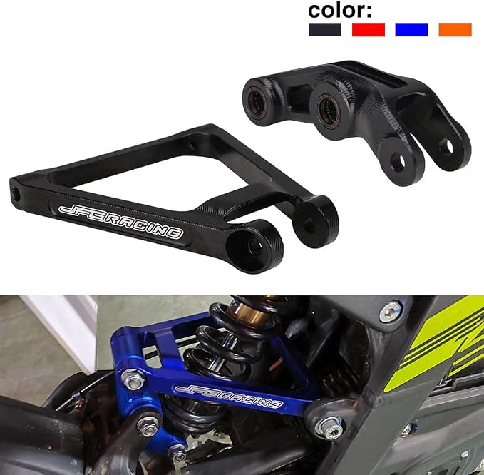 JFG RACING Sur Ron Suspension Link Kit + Triangle Aluminum 7075, for Surron Light Bee X/S Segway X160/X260 Electric Dirt Bike EBike, Black Suspension Linkage + Triangle