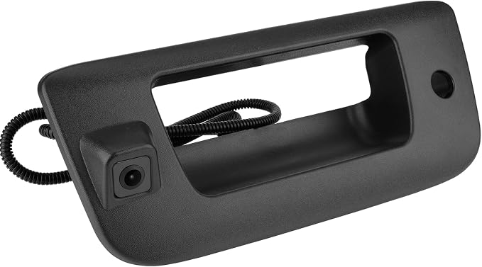 Tailgate Handle Backup Camera Compatible with 2007-2013 Chevrolet Silverado/GMC Sierra 1500 2500 HD Pickup Reversing Backing Camera Handle Tailgate Lock RCA Connector Replaces # 22755304