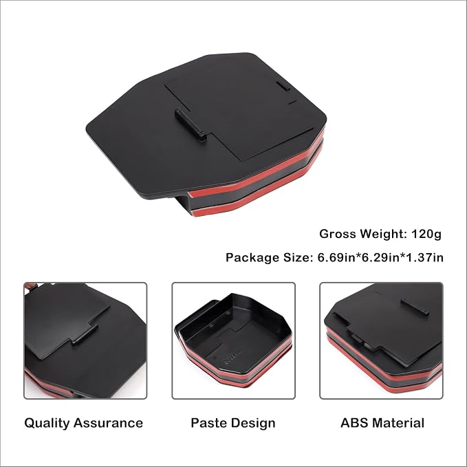 Car Armrest Hidden Storage Box Compatible with Land Rover Defender 2020-2025 Center Console Handrail Privacy Organizer Tray Armrest Storage Box Container Insert Pallet Manager Interior Accessories