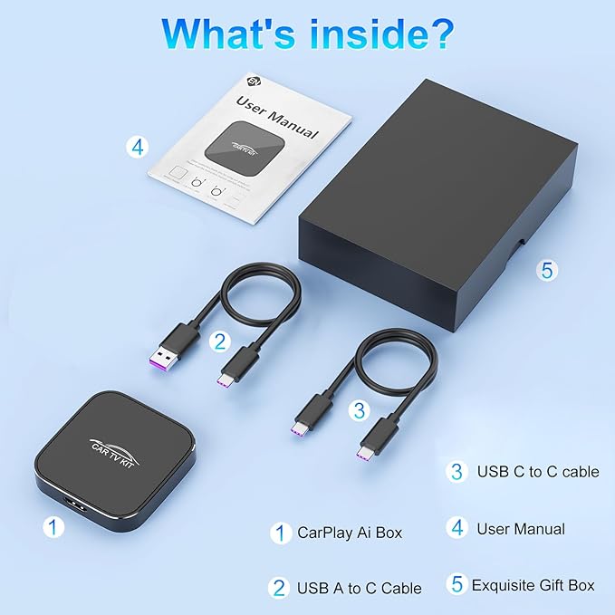 Car TV Mate Pro with Wireless CarPlay Adapter, 2025 New HDMI Multimedia Adapter for TV Stick Converter/Game Consoles/Set-Top Box/Screen Throwers, Magic Box Support Wired CarPlay Cars from 2016