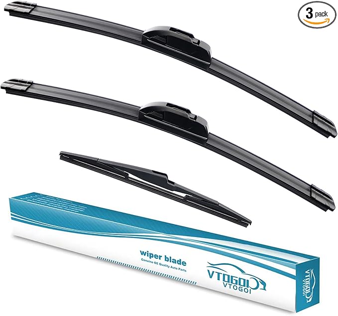 OEM Windshield Wiper Blades Replacement for Kia Sportage 2017-2022 Sorento 2016-2020 Hyundai Santa Fe 2019-2023, All Weather Original Factory Quality Front & Rear Wipers Set 26"+16"+11" (Pack of 3)