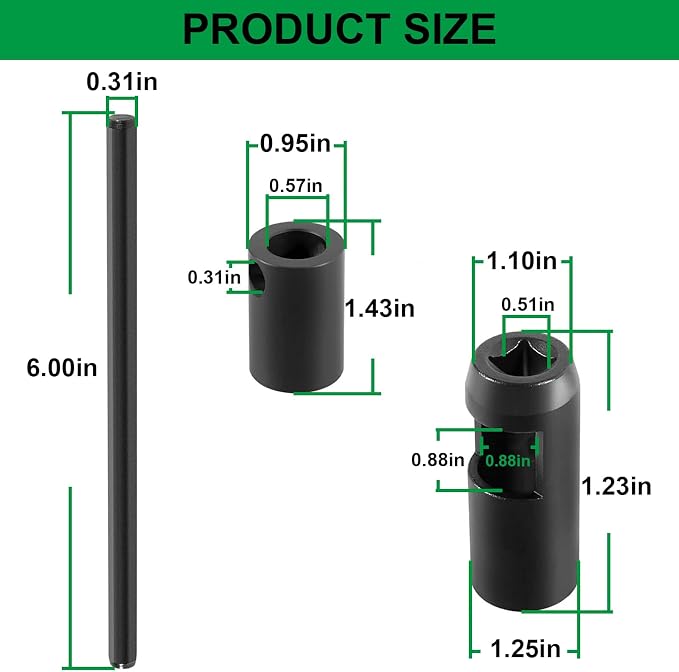 JDE92 Injector Socket Tool, 21 MM Type Injection Nozzle Fit for John Deere Engines Equipped with The Robert Bosch KDEL Injectors