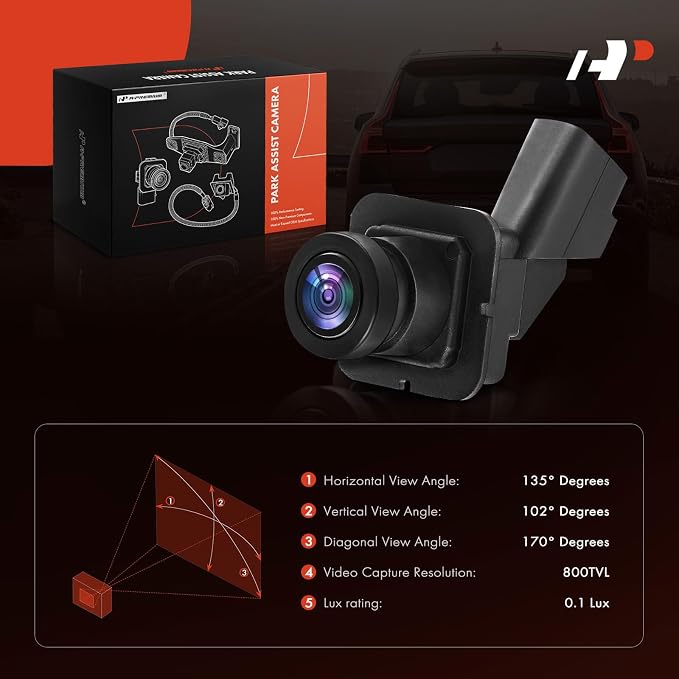 A-Premium Rear View Backup Camera Compatible with Ford | Parking Camera for 2015 2016 2017 2018 Focus - Replace# F1EZ19G490A