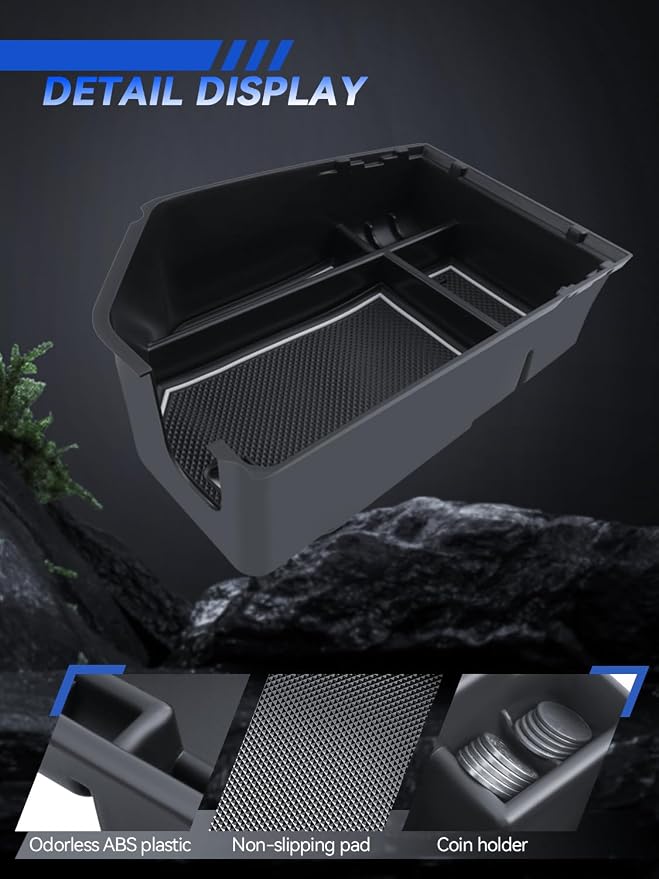 for Genesis GV70 Center Console Organizer Genesis GV70 2022-2025 Accessories Armrest Tray Middle Storage Box Insert Container Durable ABS Plastic