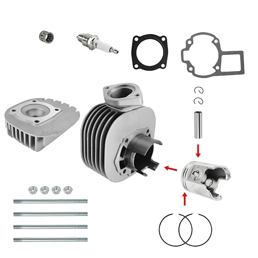 FLYPIG 11210-40B01 82cc Engine Piston Cylinder Gasket Head Kit | For Suzuki Quadsport LT80 1987-2006, For Kawasaki KFX80 2003-2006, 11111-40B00