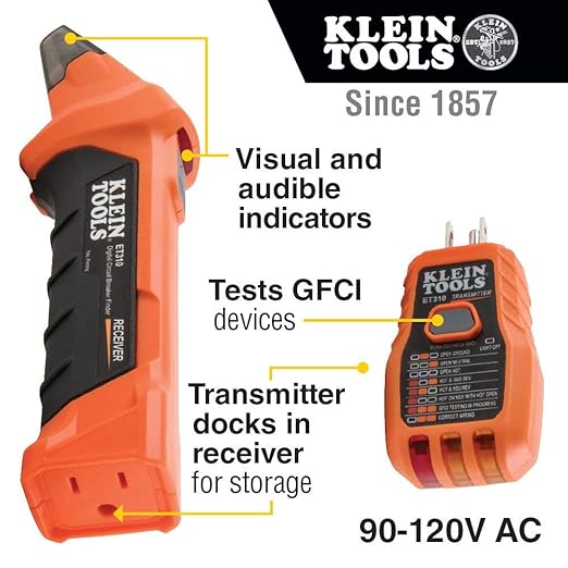 Klein Tools MM450 Multimeter & 80016 Circuit Breaker Finder Tool Kit with Accessories