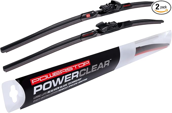 POWERSTOP PowerClear – PCK-2616-2 - Front 26" + 16" Windshield Wiper Blade Set, Pinch Tab For Lincoln MKC [Model Specific]