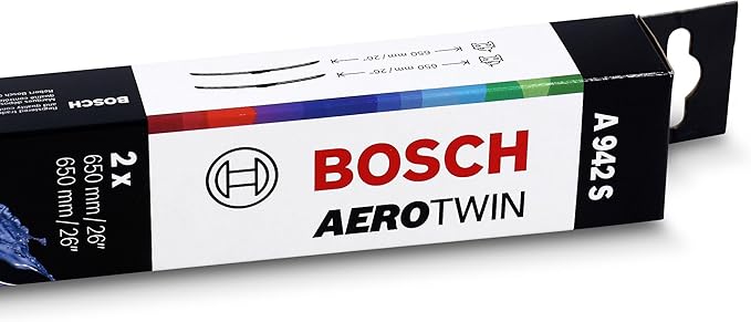 BOSCH 3397118942 Aerotwin Original Equipment Replacement Wiper Blade - 26"/26" (Set of 2) Side Lock 19mm