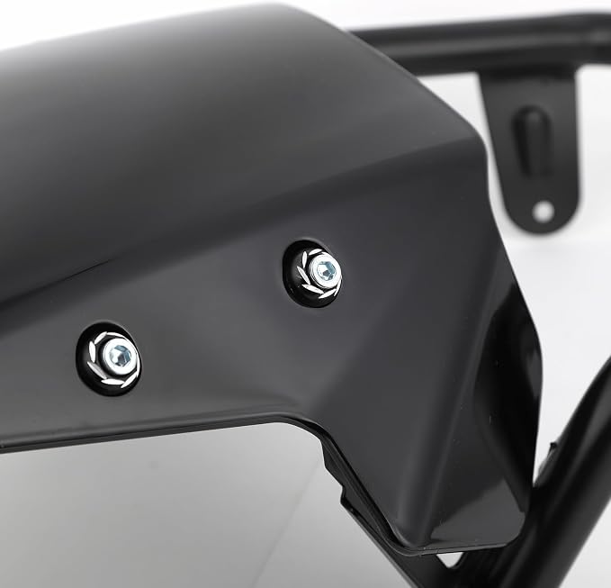 Mokuo Motorcycle Windshield in ABS Material Compatible with Honda Navi 2022 2023, Upgraded 3mm Thickness Come with Mounting Bracket,Black Color
