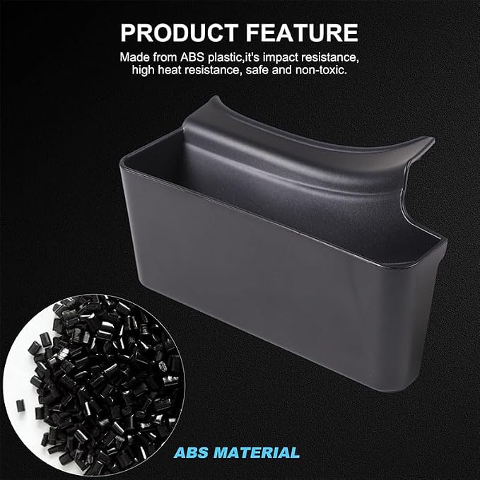 for Corvette C6 Storage Organizer Tray Center Console Side Hanging Storage Box Compatible with Corvette C6 2005-2013 ABS Shifter Tray Organizer Armrest Hanging Storage Box (Black)