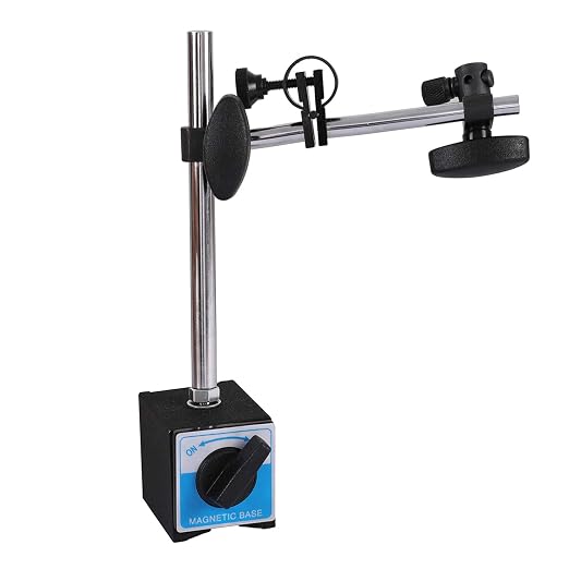 Qnkaa Dial Indicator with Magnetic Base Holder Fine Adjustable Long Arm 0-1" Magnetic Dial Indicator Professional Dial Gauge 0.001"
