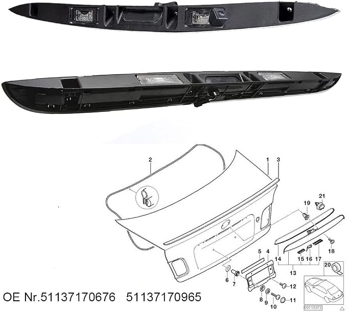 Tailgate Trunk Handle Car Backup Camera Reverse vehichle Camera Replacement for BMW Mini Cooper and Cooper S Hatch/JCW Conv/Roadster/Cooper Countryman R56 R57 R58 R59 R60 R61 2007-2014 Silver