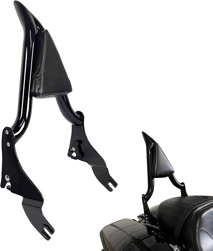 2009-2026 Motorcycle Detachable Backrest Sissy Bar Passenger Back Rest Pad for Harley Touring Road Glide Road King CVO Street Glide Electra Glide Ultra (22" Black)