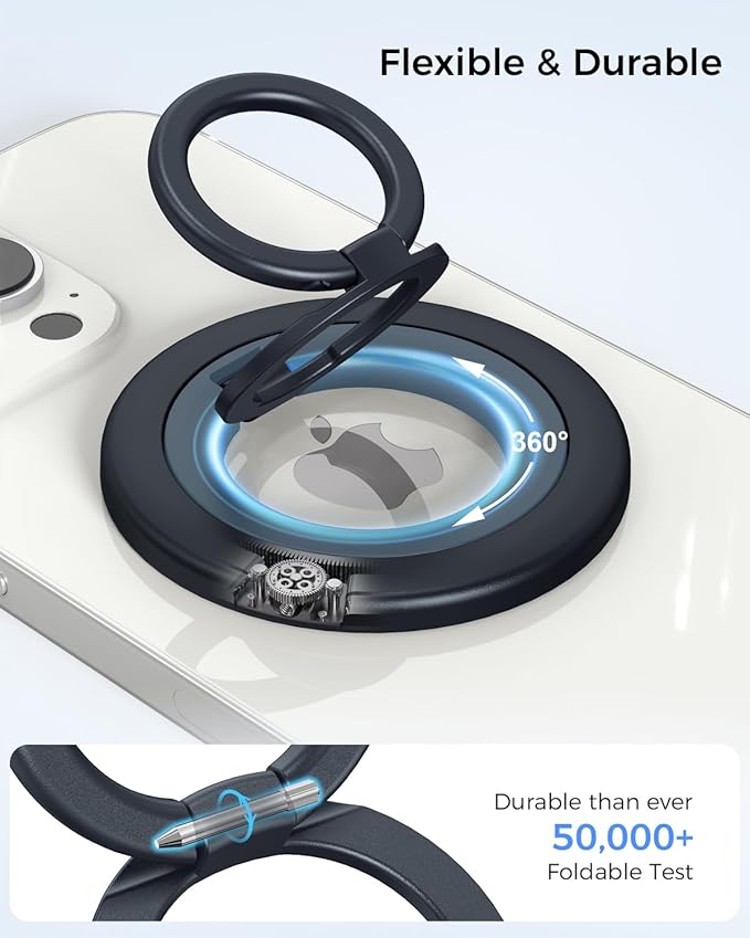 SUPERONE Retractable Car Charger & MagSafe Phone Ring Holder Grip