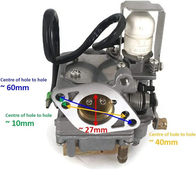 Boat Motor Carburetor Carb Assy compatible with Yamaha Outboard 6AH-14301-00 6AH-14301-01 40 41 F 15HP 20HP F20 4-stroke Outboard Engine