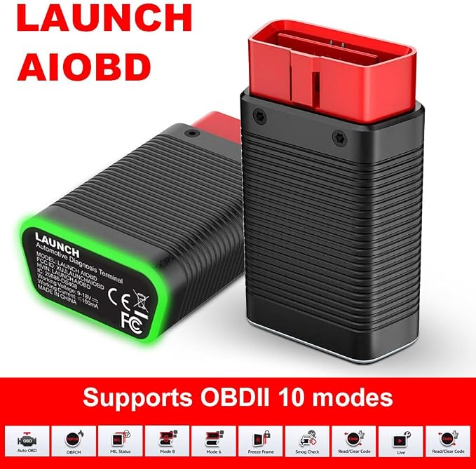 LAUNCH AIOBD Bluetooth OBD2 Scanner Connector, High-Speed Universal OBD2 Scanner Connector for 95% Cars.