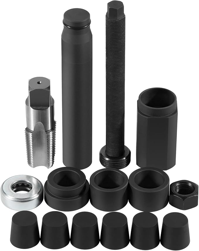 C7 C9 Injector Cup Removal Tool for CAT - Fuel Injector Sleeve In-Vehicle Remover & Installer Tool Set with Nozzle, Cup, Sleeve, and Tube, Compatible with 7.3L, 3126, 3126B, C7, and C9 Engines