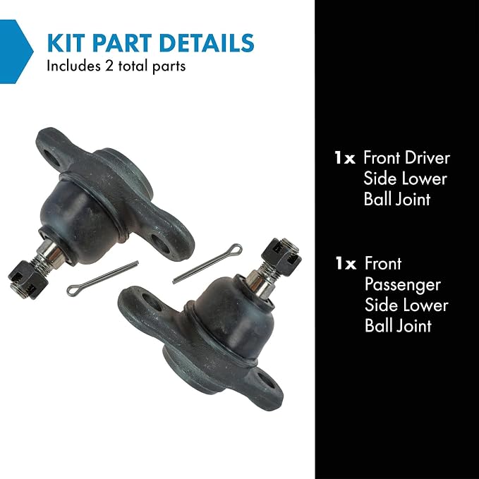 TRQ Front Lower Ball Joint Set Compatible with 2005-2009 Hyundai Tucson 2005-2010 Kia Sportage