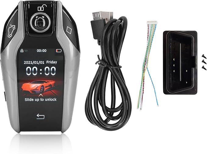 Greensen Tk800+ LCD Smart Key, Auto-Smart-Key, Uniersal Tk800 Alloy Frame, Keyless Entry, Auto-Smart-Key, Uniersal Tk800 with 15 Days Standby for Start Stop Engine Vehicles (Silver)